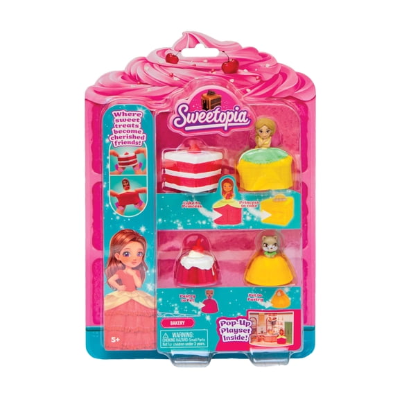 Set de juego Sweetopia Dolls Bakery con muñecas transformables, 5+ para niñas