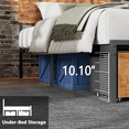 thumbnail image 4 of Tydimor Twin Size Bed Frame with 2 Drawers & LED Lights & Charging Station, Beds with Headboard & 10.10" Under Bed Storage, No Box Spring Needed, Easy Assembly, Rustic Brown, 4 of 9