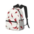thumbnail image 2 of Vsdgher Chili Print Unisex Large Capacity Bookbag Schoolbag Casual Daypack for High School/College/Teens/Travel/Work, 2 of 8