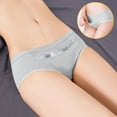 thumbnail image 2 of Annhoo Womens Cotton Underwear Low Waist Trendy Lace Trim Pocket Knitted Briefs Full Coverage Panties, 2 of 6