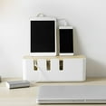 thumbnail image 3 of olkpmnmk Clearance Sale!Storage Bins,Box Cable Box Organizer White Cable Cable Durability Large Organizer Cable Box Housekeeping & Organizers,Home Storage, 3 of 7
