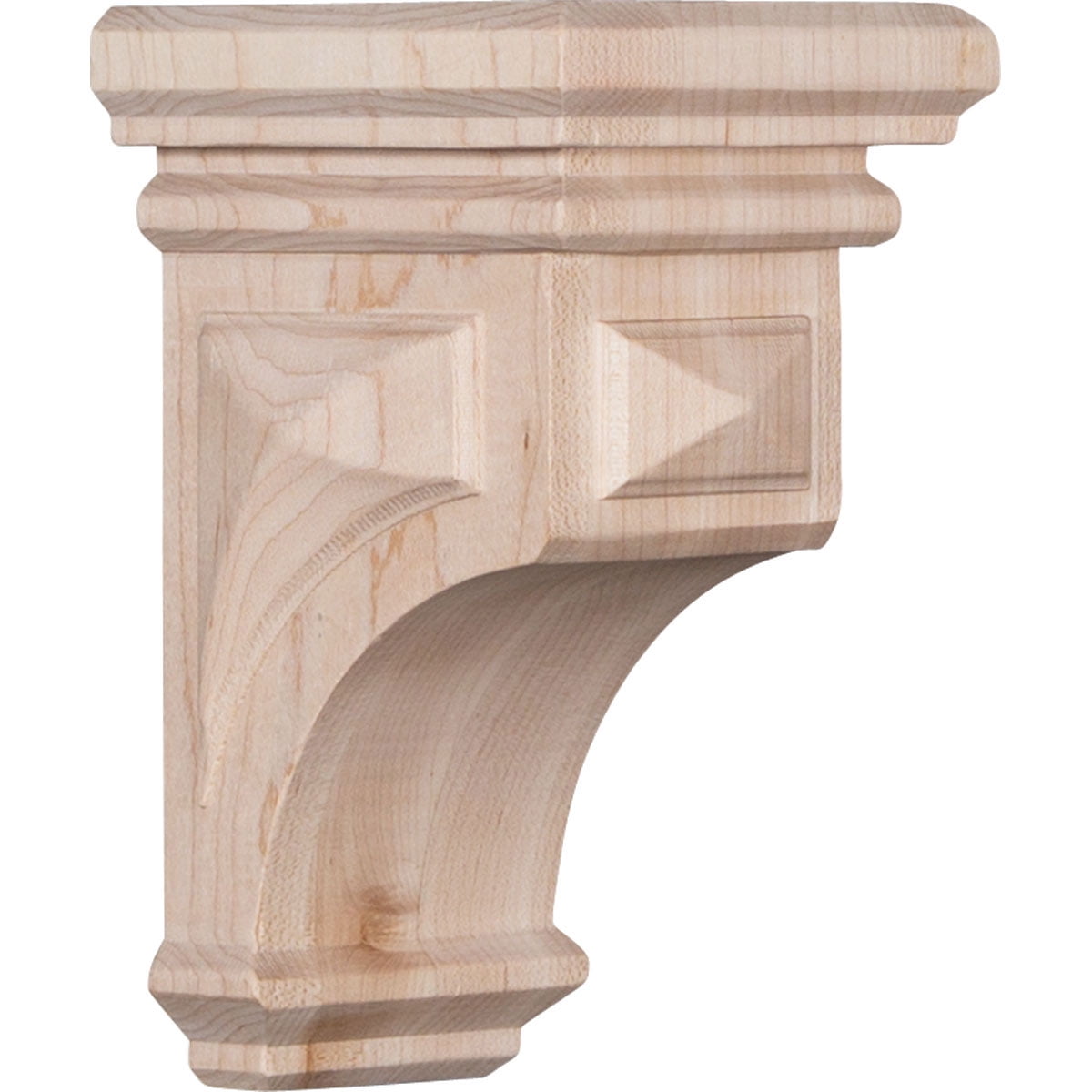 Cherry , 2-Pack Ekena Millwork COR05X03X07SFCH-CASE-2 5 inch W x 3 inch D x 7 inch H Santa Fe Corbel