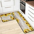 thumbnail image 2 of Sunflower Kitchen Rugs and Mats Set of 2 Pieces Washable Non-Slip Backing Anti Fatigue Kitchen Mat Microfiber Kitchen Runner Rugs for Home Kitchen 17"x47.2"+17"x23.6", 2 of 5