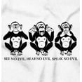 thumbnail image 2 of See Hear Speak No Evil Inspirational Men's Graphic T Shirt Tees Brisco Brands X, 2 of 4