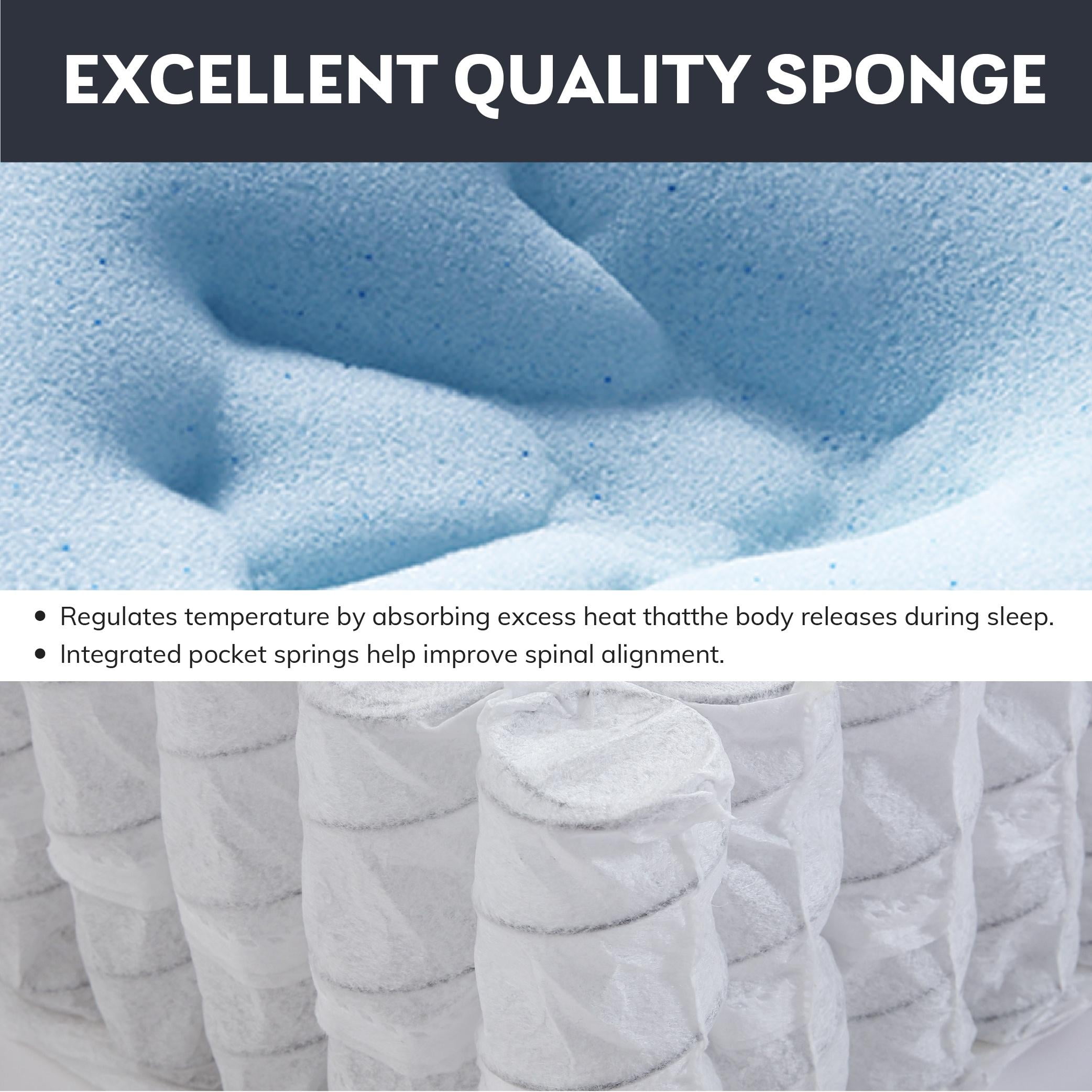 EGOHOME 10" Twin Mattress Hybrid Mattress of Gel Memory Foam and Pocket Spring