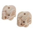 thumbnail image 3 of 2x Espaciadoras Sueltas de de para Abalorios, Fabricación de Joyas, Manualidades para Gloria colgante de cuentas de elefante de madera, 3 of 7
