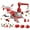 Red, variant on CSCHome Toddler Airplane Toys Flight Mode, Catapult Plane Toys Airplane Sounds Engineering Aircraft Preschool Toys