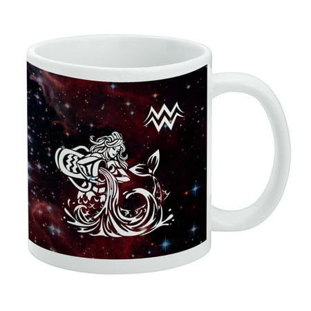 

Aquarius Water-Bearer Zodiac Sign Horoscope in Space White Mug