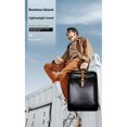 thumbnail image 2 of Men's business leather backpack, elegant and business, go light,black, 2 of 18