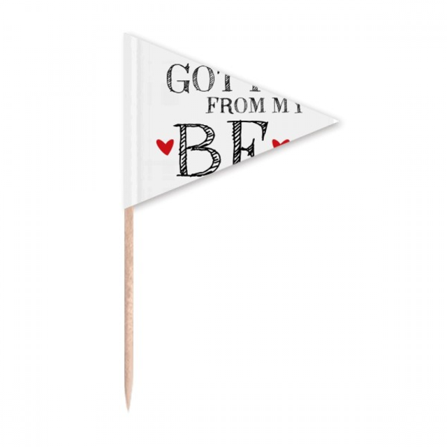 GF Got It From My BF Cure-Dents de la Saint-Valentin Triangle Toppers de Cupcake Drapeau