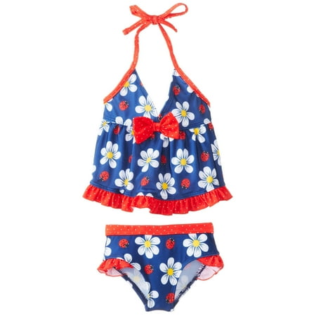 Pink Platinum Baby Girls' Big Floral Tankini Swimsuit