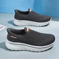 thumbnail image 6 of Black Mesh Slip-On Platform Cushioned Walking Shoes, 6 of 9