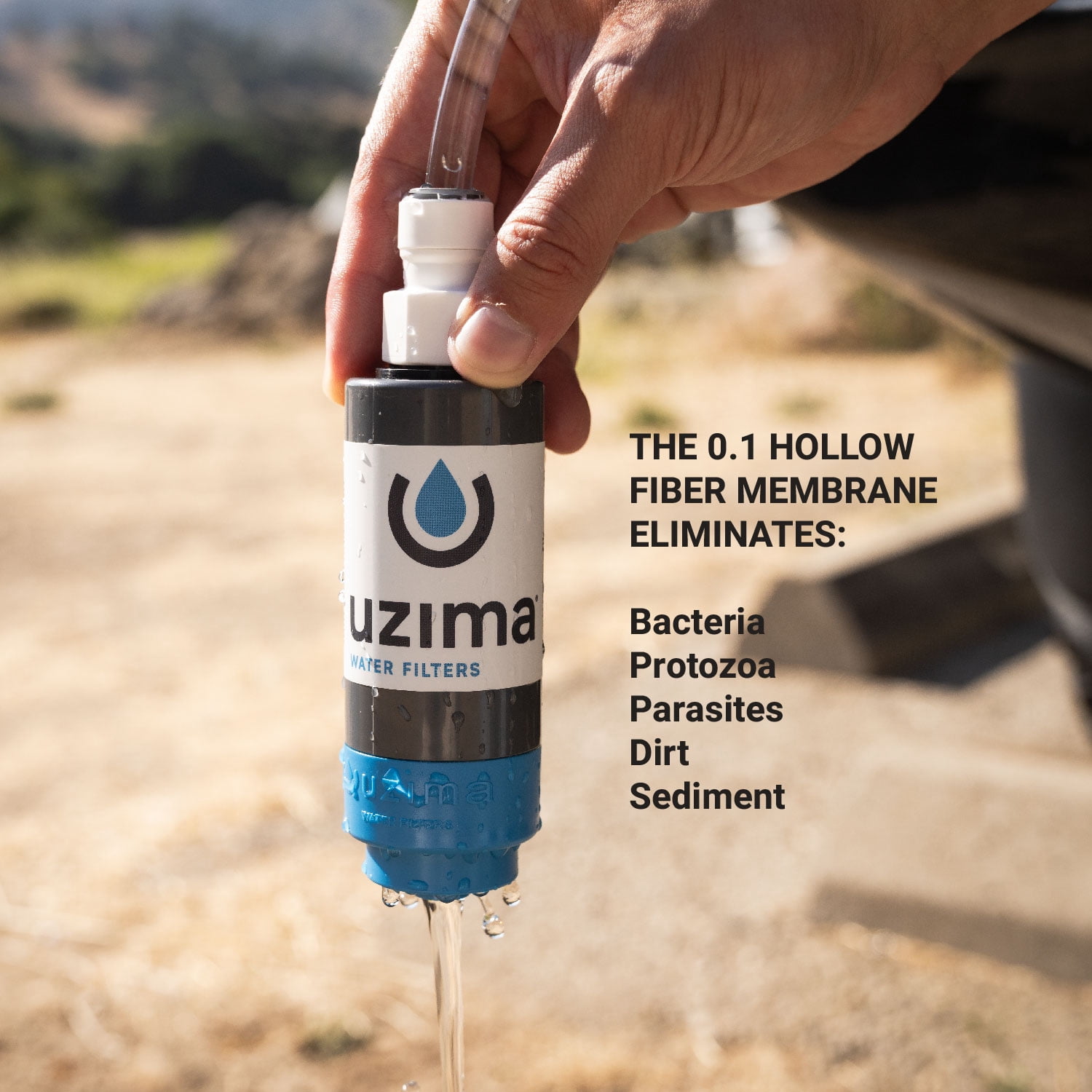 Uzima UZ-1 Cartridge Replacement for UZ-2 Gravity Water Filtration System - Portable Water Filter