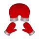 thumbnail image 3 of Guantes de polar para pareja, para esquiar y andar en trineo en climas fríos. rojo gris claro, 3 of 7