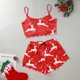 thumbnail image 1 of Pijama fino navideño para mujer, camisola sin mangas, chaleco corto, traje de dos piezas de seda con leche, ropa para el hogar, 1 of 6