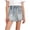 #0252-Blue, variant on Girls Denim Skort Denim Skirt Star Patch Embroidered Skort Elastic High Waist A Line Skirt With Pockets Lined Skort 4-12Y