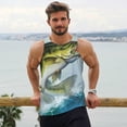 thumbnail image 6 of KLL Largemouth Bass jumps out of water Print Men's Muscle Gym Workout Stringer Tank Tops Bodybuilding Fitness T-Shirts Tank Tops Men-Medium, 6 of 7