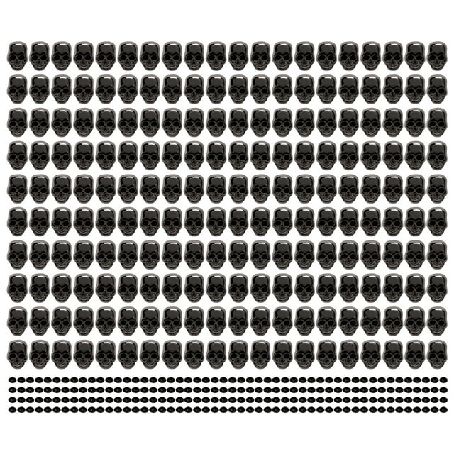 Skull Prong Stud, Skull Rivets 200 Sets Zinc Alloy For Handbags Gold,Silver,Silver Black