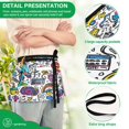 thumbnail image 4 of Yayeee Waist Apron with Pockets for Cooking Waterproof Half Server Aprons, White Doodle Pattern, 4 of 7