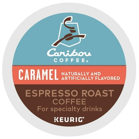 Espresso Flavor - (2 Pack) Caribou Coffee Caramel Espresso Roast, Flavored Keurig K-Cup Coffee Pods, Espresso Roast, 6 Count