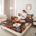 thumbnail image 4 of Homewish Boys Girls Chic Floral Flowers 4pcs Bed Sheets,Exotic Style King Sheets,Vintage Aesthetic Super Cozy Sheet Set,Super Cozy Room Decor, 4 of 7