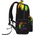 thumbnail image 3 of Faith Over Fear Patriotic Christian Cross American Flag Laptop Backpacks Double Shoulder Laptop Pack Bag Daypack Back Pack Bags Rucksack Computer Bag with Side Pockets Front Zipper Pockets, 3 of 6