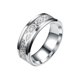 thumbnail image 1 of Anillo para hombre, joyería de mano chapada en acero inoxidable, fiesta informal, vacaciones, ropa, decoración, círculo, regalo artesanal Ropa, zapatos y accesorios Miscelánea Plata Tamaño 10 Jumpingount AP014587-05, 1 of 6