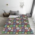 thumbnail image 5 of Salouo Daisies Flowers Print Bed Blankets,Flannel Blanket Comfortable Air Conditioning Blanket Lightweight Blanket for Sofa Bed Travel & Couch -50"x40", 5 of 8