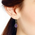 thumbnail image 5 of Mystical Dewdrops Purple Amethyst and Gold-Plated Silver Dangle Earrings, 5 of 5