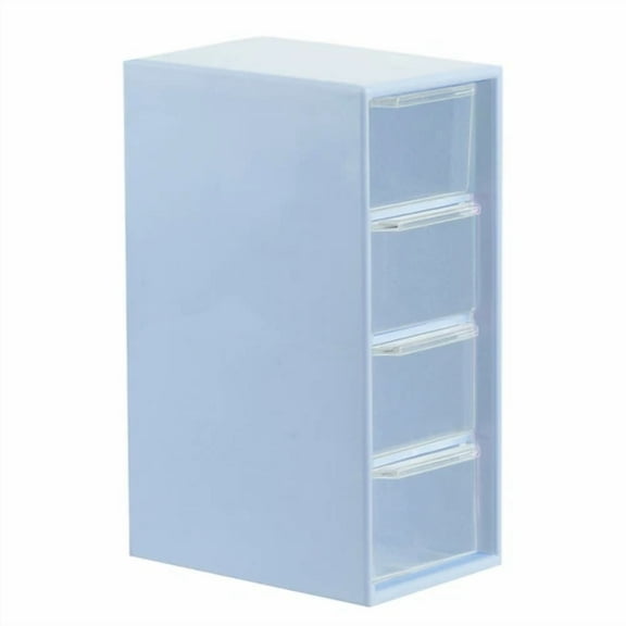 Cosmetic/Makeup Organizer Box For Bathroom Counter, Blue
