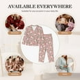 thumbnail image 6 of KLL Sailboats And Palm Tree Print Women's Long Sleeve Pajamas with Pants Sleepwear Loungewear 2 Set-X-Large, 6 of 7