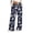 Black, variant on SwiftWear Elastic High Waist Pants for Women Casual Loose Fashionable Floral Printed Drawstring Wide Leg Pants S