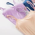 thumbnail image 5 of Womens Camisole Tops With Built In Bra V Neck Vest Padded Slim Tank Tops Soft, 5 of 5