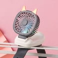thumbnail image 4 of Plastic Mini Fan Grey Mini Portable Wrist Fan USB Rechargeable with Detachable Wristband 3 Speeds & LED Lights for Desktop or Handheld Use(1Pcs) Rkxzt, 4 of 9