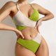 thumbnail image 2 of Gibobby Conjunto de Bikini para Mujer Color grueso a juego sólido Cruz Sexy Bikini mujeres traje de baño Correa cintura traje de baño Tankinis conjunto(Verde,CH), 2 of 5