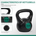 thumbnail image 3 of Signature Fitness Adjustable Sand-Filled Kettlebell Set, Black, Color-Coded Yellow/Green/Blue/Red Marks, Available in 30LB, 45LB, and 50LB Sets, Home Strength Training Equipment, 3 of 6