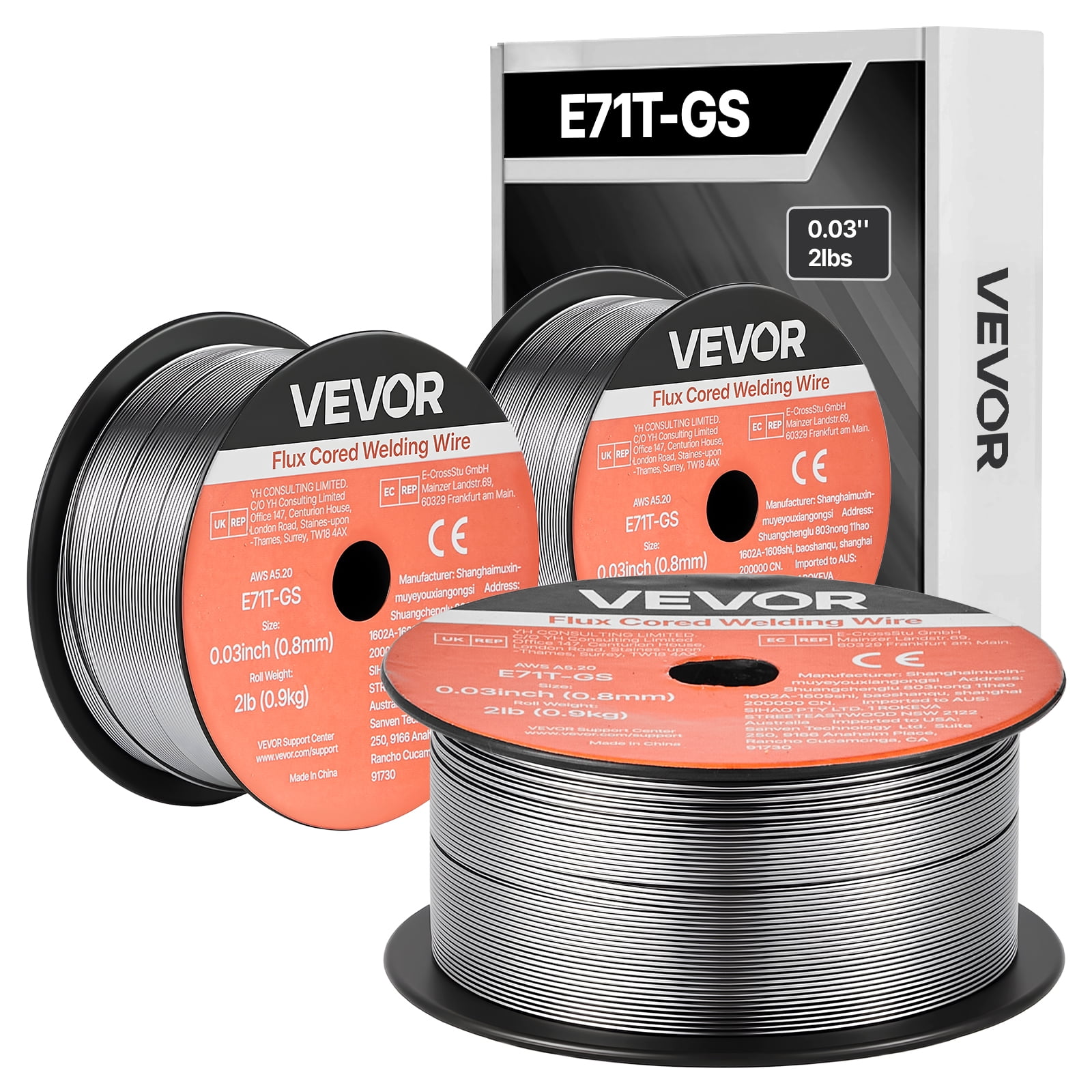 VEVOR Flux Core Welding Wire, E71T-GS 0.030-inch 10LBS, Gasless