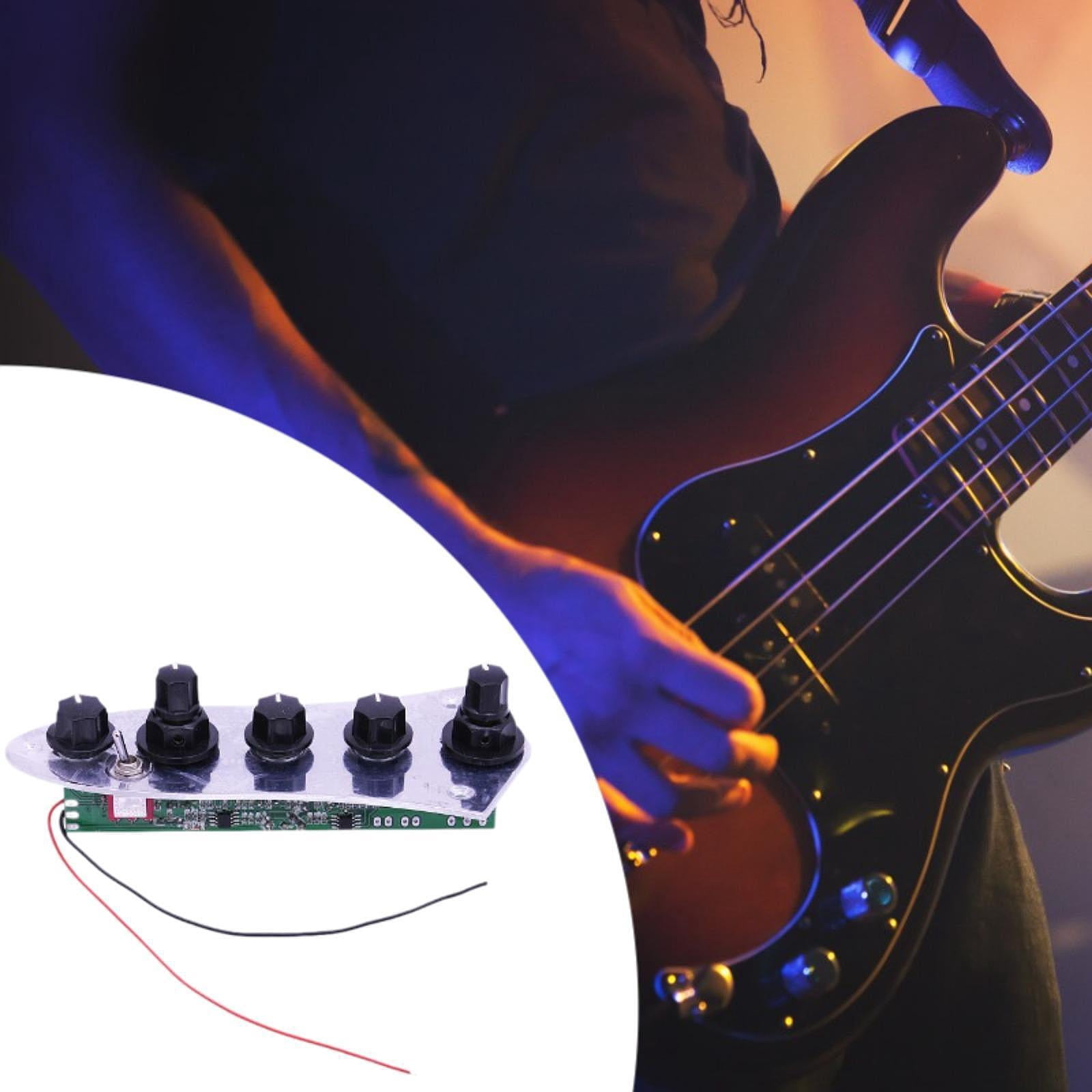 LeeQinersw Electric Guitar Loaded Control Plate Accessories 5 Way Replacement Part for Bass