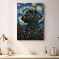 thumbnail image 4 of Portuguese Water Dog Starry Night Canvas Wall Art Prints, Dog Art Canvas Painting Poster,Pet Canvas Painting Puppy Artwork 8x12 inches, 4 of 6