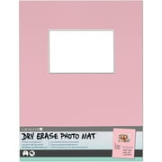 Dry-Erase 11"X14" Photo Mat Holds 4"X6" Photo-Pink, Pk 5, Crescent Cardboard Co