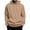 06#Khaki, variant on Mens Versatile Solid Fleece Hooded Top, Kangaroo Pocket Drawstring Pullover, Outdoor Gym Walking Sweatshirt Orange XL