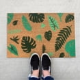 thumbnail image 1 of asddcavvf Welcome To The Jungle Funny Doormat Leaf Green Home Outdoor Welcome Mat Flocked Rug Be Nice or Leaf Doormat Flower Throw with Foot Pocket for Adults, 1 of 3