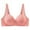 Pink, variant on FhsagQ Bra Womens Bras Ladies' Large Size Smooth Finish No Underwire Gathered Undergarment with Thin Cups and Four Buttons Designed for Large with An Adjustable Design Light Purple 40BC
