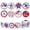 B, variant on POLISE Spaces I Voted Today Stickers Roll Assorted Patriotic Red White Blue Voting Labels for Election Day Polling Stations