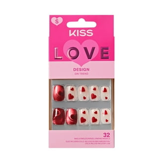 Kiss, Press On Nails, 'My Forever Valentine', Medium, 32 Count