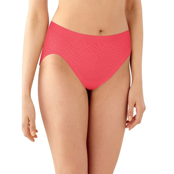 Bali Comfort Revolution Microfiber Hi-Cut Panty, 3-Pack In the Navy/Riviera Jade/Terracotta Pink Retro 8/9 Women's