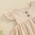 thumbnail image 6 of Bagilaanoe Toddler Baby Girl Summer Dress Flying Sleeve A-line Dresses 6M 12M 18M 24M 3T 4T Kids Casual Swing Sundress, 6 of 7