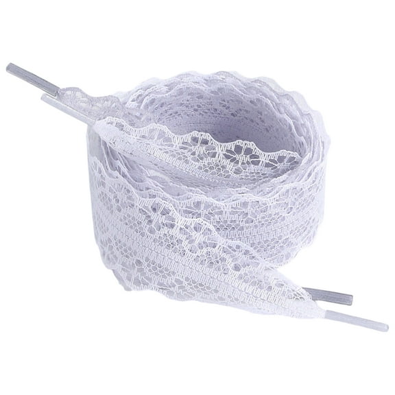 1 Pair Fashionable Lace Shoestrings for Women and Girls Casual Shoes Sneakers 3CM Width Shoelaces Flat Shoestrings
