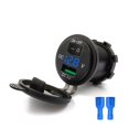 thumbnail image 1 of QC3.0 Quick charge Energy saving time saving Voltage Meter Voltmeter Display ,Car charger with smart on/off Waterproof ,Comprehensive Energy Data, 1 of 7