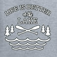 thumbnail image 4 of Wild Bobby, Life Is Better At The Lake, Women Standard V-Neck Tee, Heather Grey, Small, 4 of 4